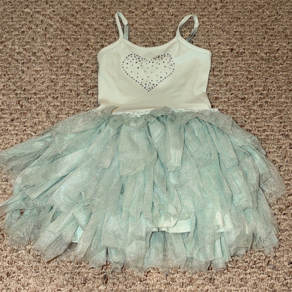 Ooh! La, La! Couture kids Light blue Dress with Sparkle Accents - size 4